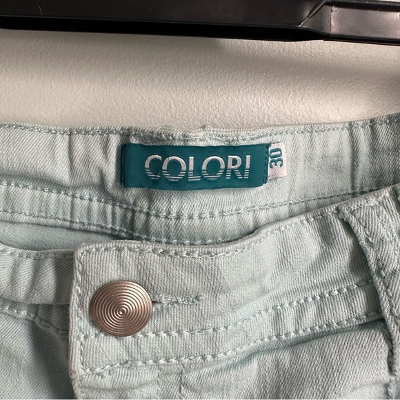 Blue Teal Colori Mini Shorts in size US 30 - Picture 2 of 5